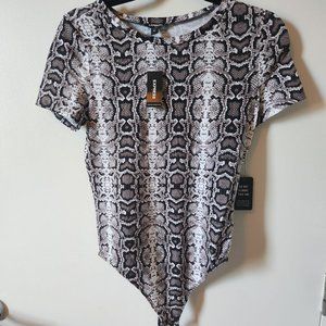 NWT Express Snake Print Bodysuit MEDIUM